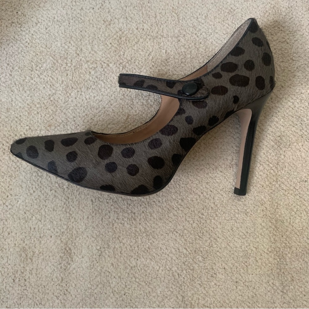 Pour La Victoire Women Size:6 1/2 Brown Pointed Toe Polka Dot Stiletto Heels - Picture 11 of 12